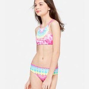 Multi Color Reversibile 2 Pcs Justice Bikini SwimsuitSize 7